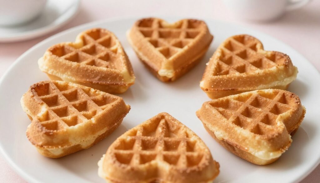 Cinci vafe în formă de inimă preparate cu Star-Light