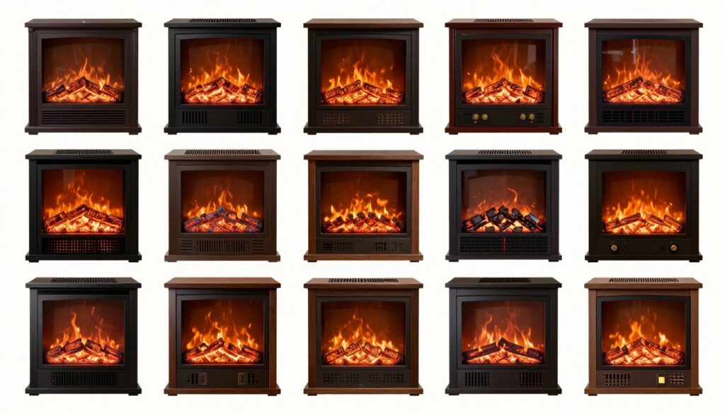 Comparatie vizuala intre diferite modele de seminee electrice