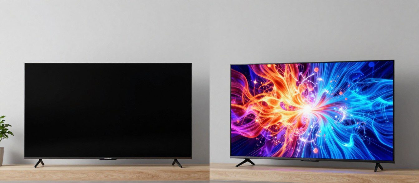 Comparație vizuală între diferite tehnologii de televizoare OLED și LED Comparație vizuală între diferite tehnologii de televizoare OLED și LED