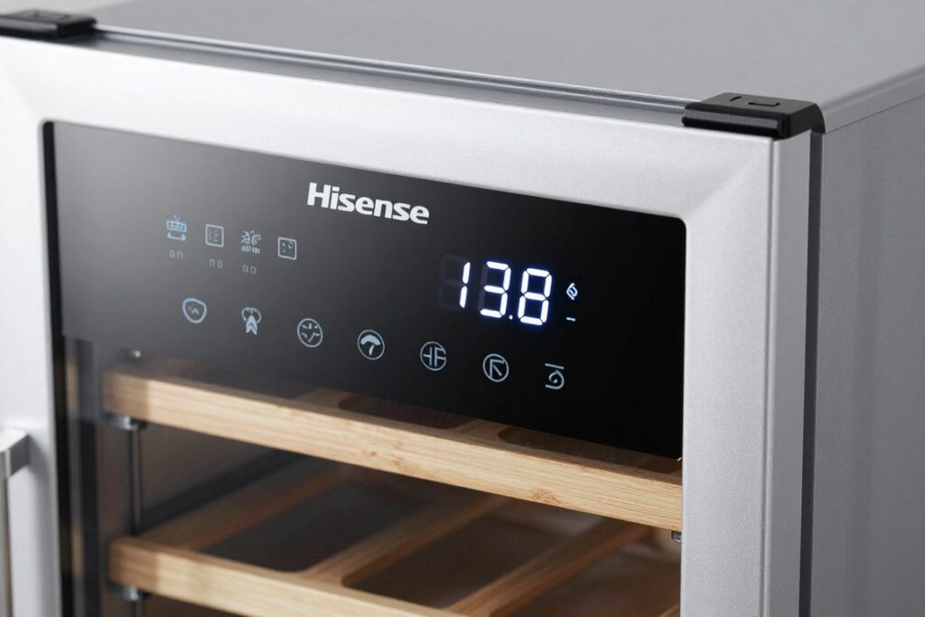 Detaliu control digital Hisense racitor vin