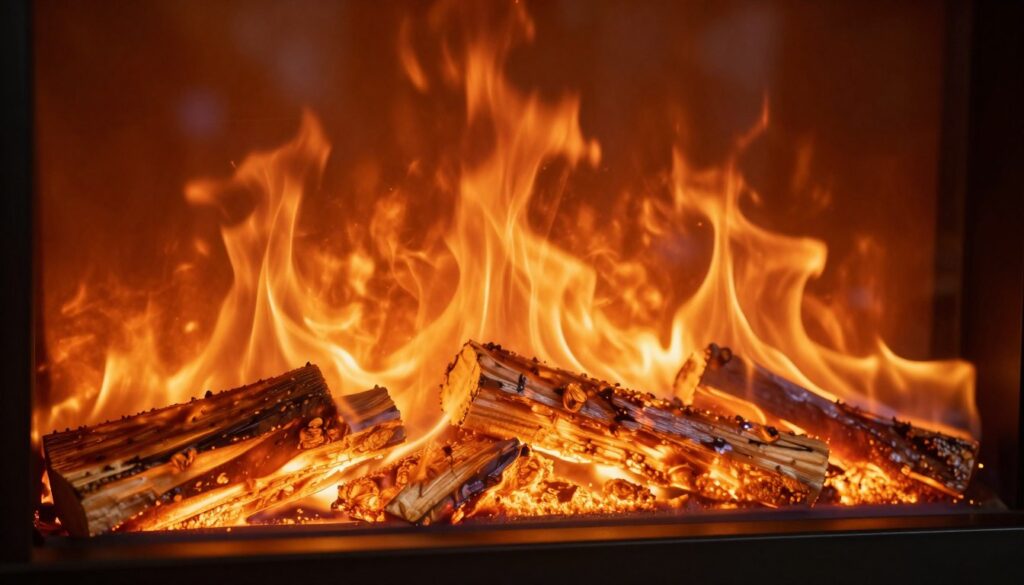 Detaliu efect flacara 3D semineu electric TAGU