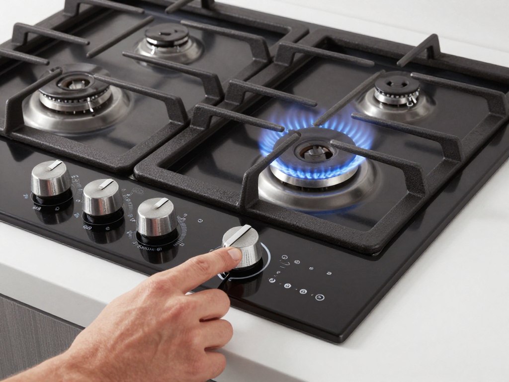 Detaliu gratar fonta si aprindere electrica plita Beko HIAW64225SB