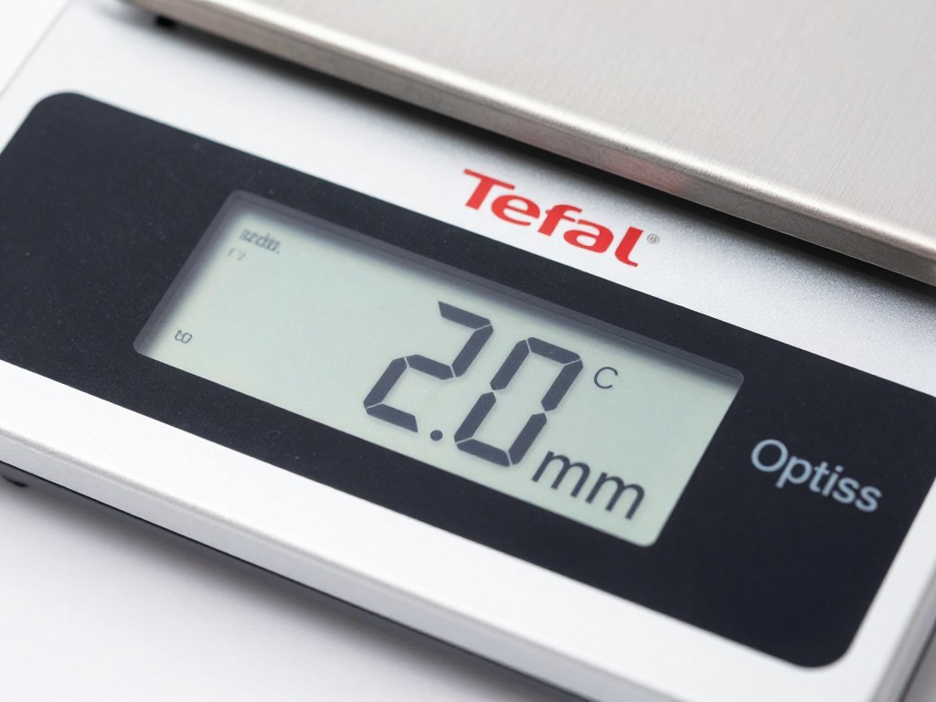 Display LCD mare Tefal Optiss cu cifre de 20mm pentru citire usoara Display LCD mare Tefal Optiss cu cifre de 20mm pentru citire usoara