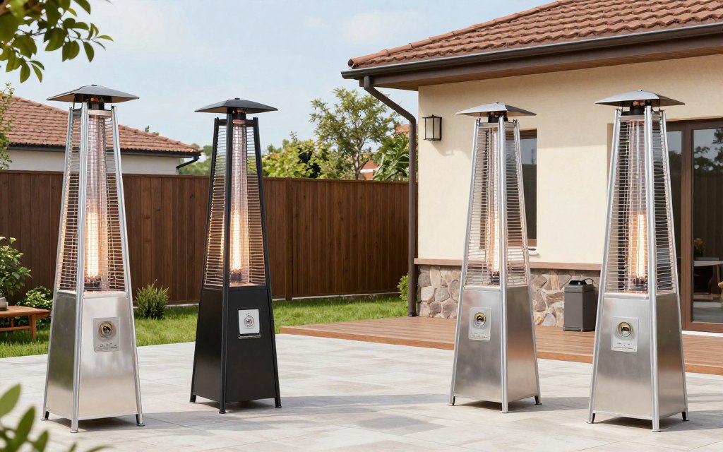 Diverse tipuri de încălzitoare pentru terasă în utilizare
