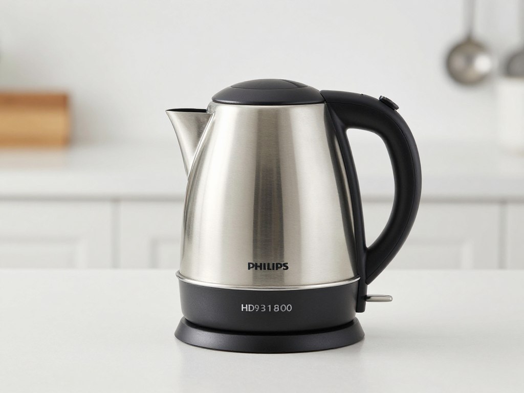 Fierbător electric Philips HD9318/00 cu bază rotativă 360 grade și capacitate 1.7 litri