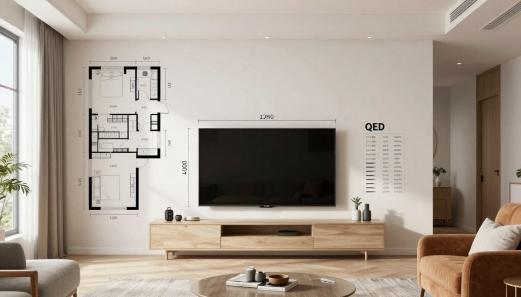 Ghid alegere televizor QLED pentru apartamente - măsurători și planificare