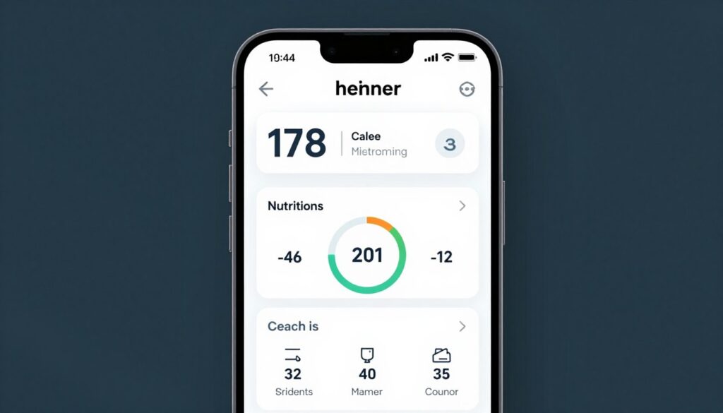 Interfata aplicatie mobila cantar smart Heinner cu tracking nutritional