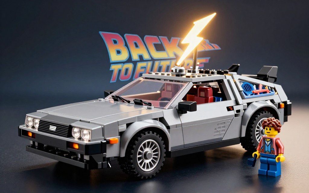 LEGO Back to the Future Time Machine DeLorean Speed Champions set