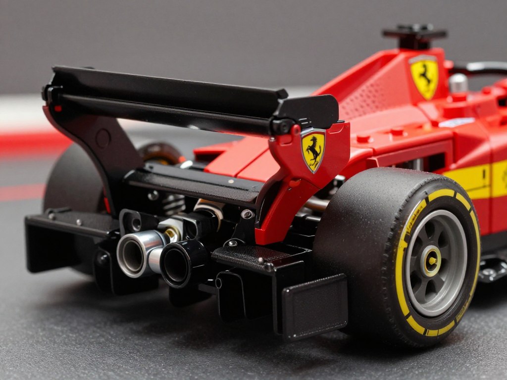 LEGO Ferrari SF-24 aripă spate și sistem evacuare