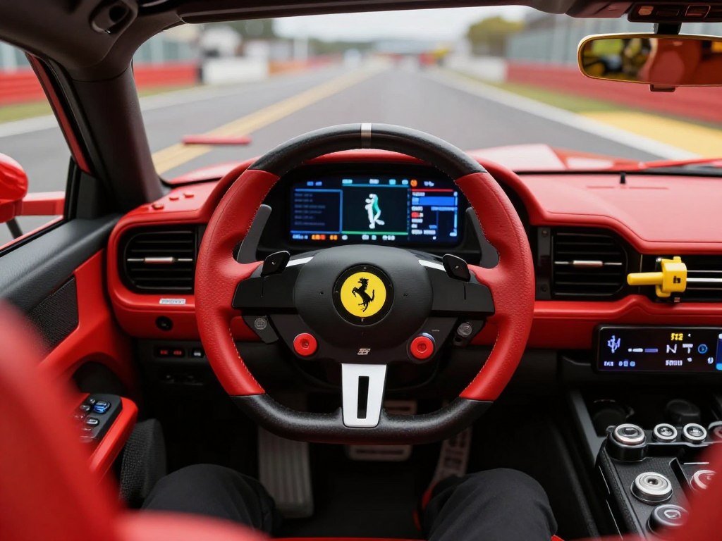 LEGO Ferrari SF-24 detalii cockpit și volan