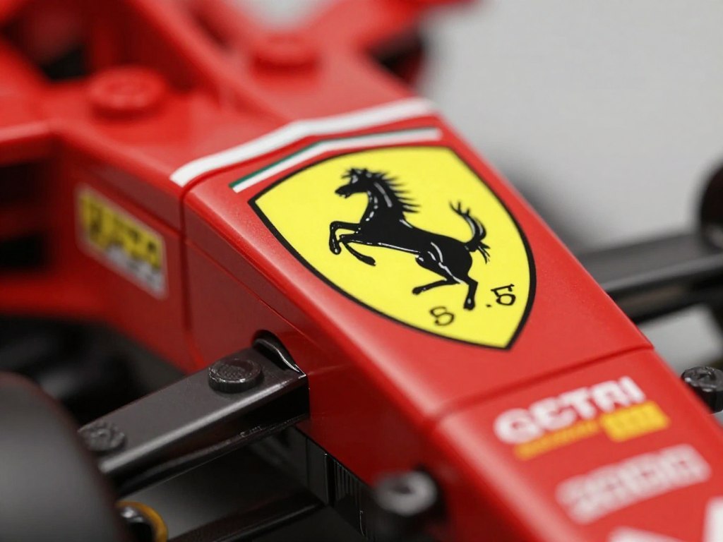 LEGO Ferrari SF-24 detaliu autocolante și finisaj