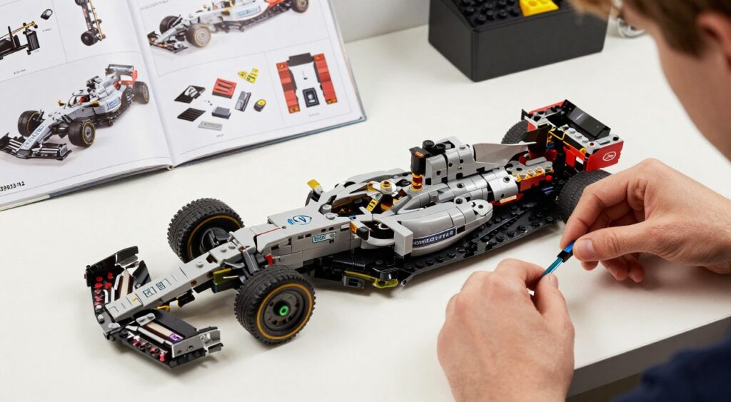 LEGO Mercedes F1 proces de asamblare etape principale