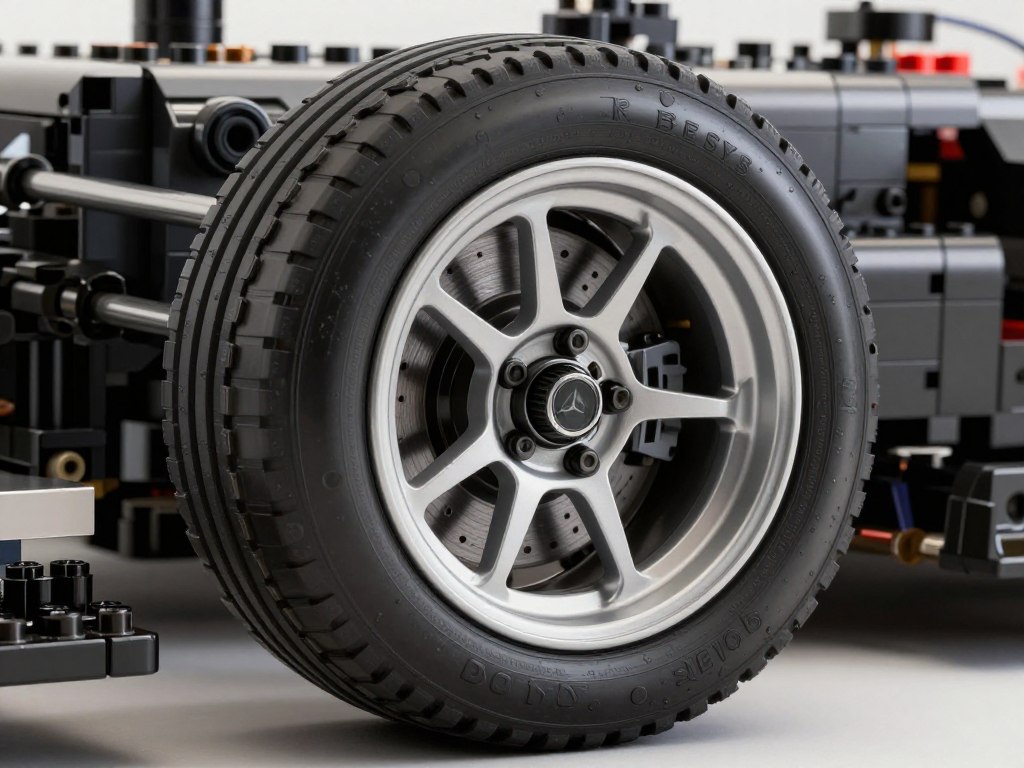 LEGO Mercedes F1 roți și sisteme frânare