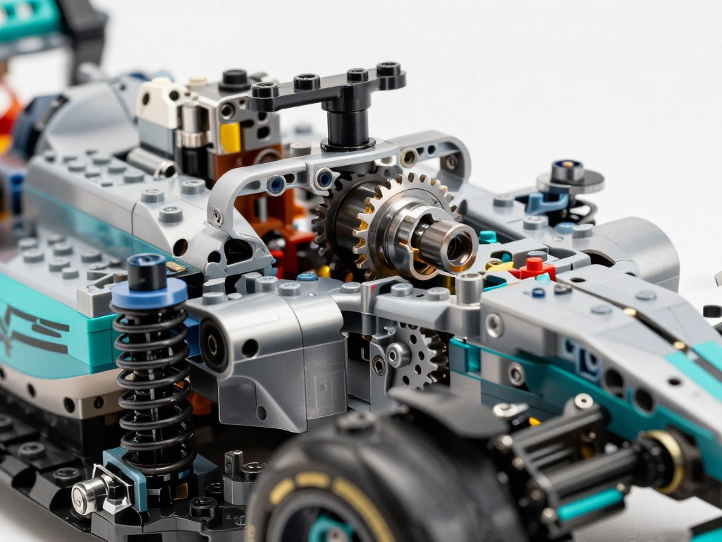 LEGO Mercedes W14 detaliu componente Technic