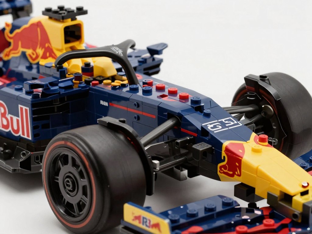 LEGO Red Bull RB20 detaliu tehnici construcție avansate