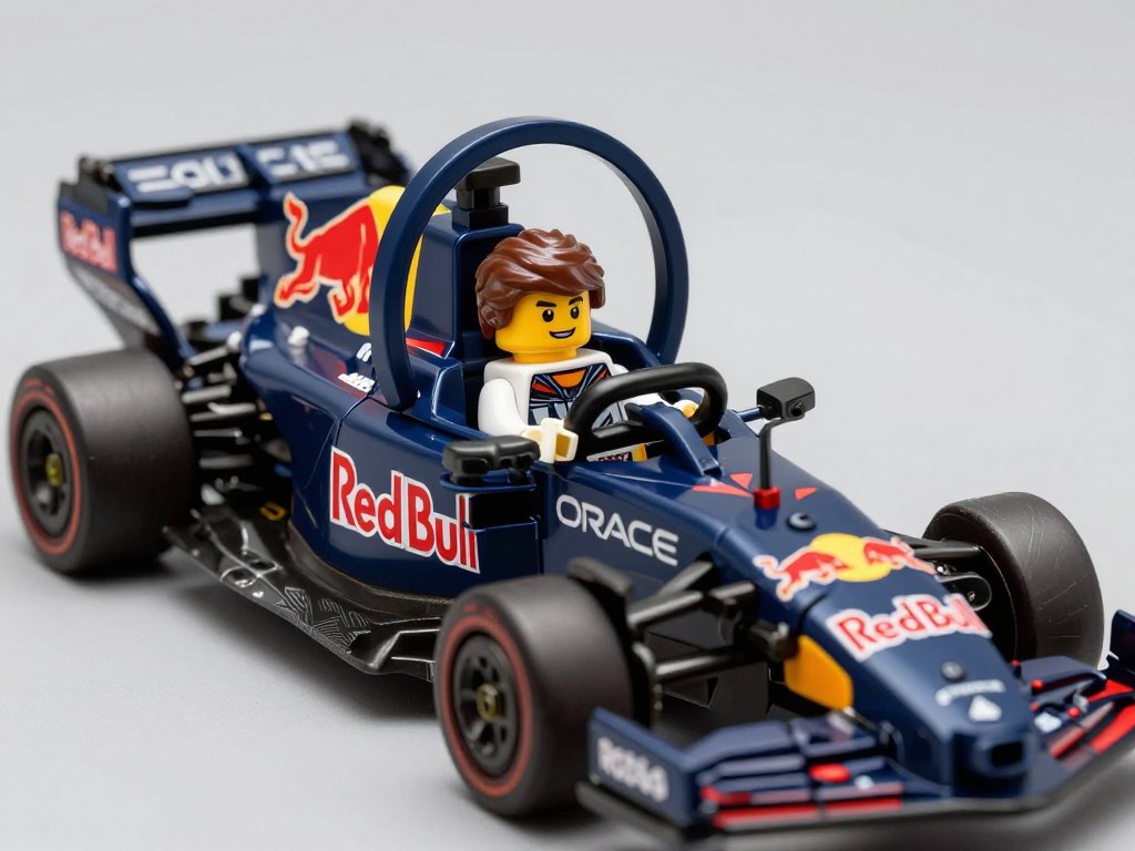 LEGO Red Bull RB20 sistem halo și cockpit pilot