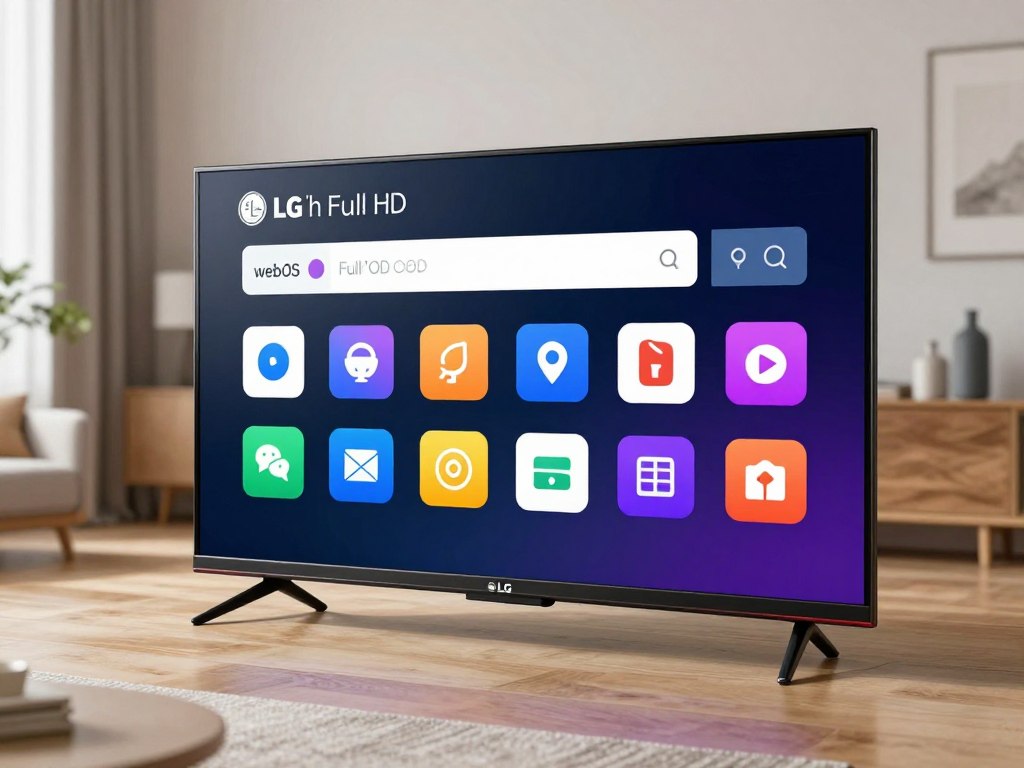 LG 43LM6370 televizor Full HD cu interfață webOS afișată pe ecran