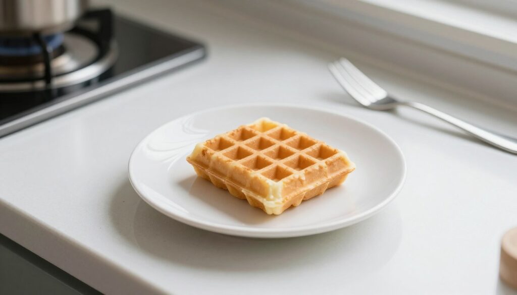 Mini vafă preparată cu aparatul Bukate