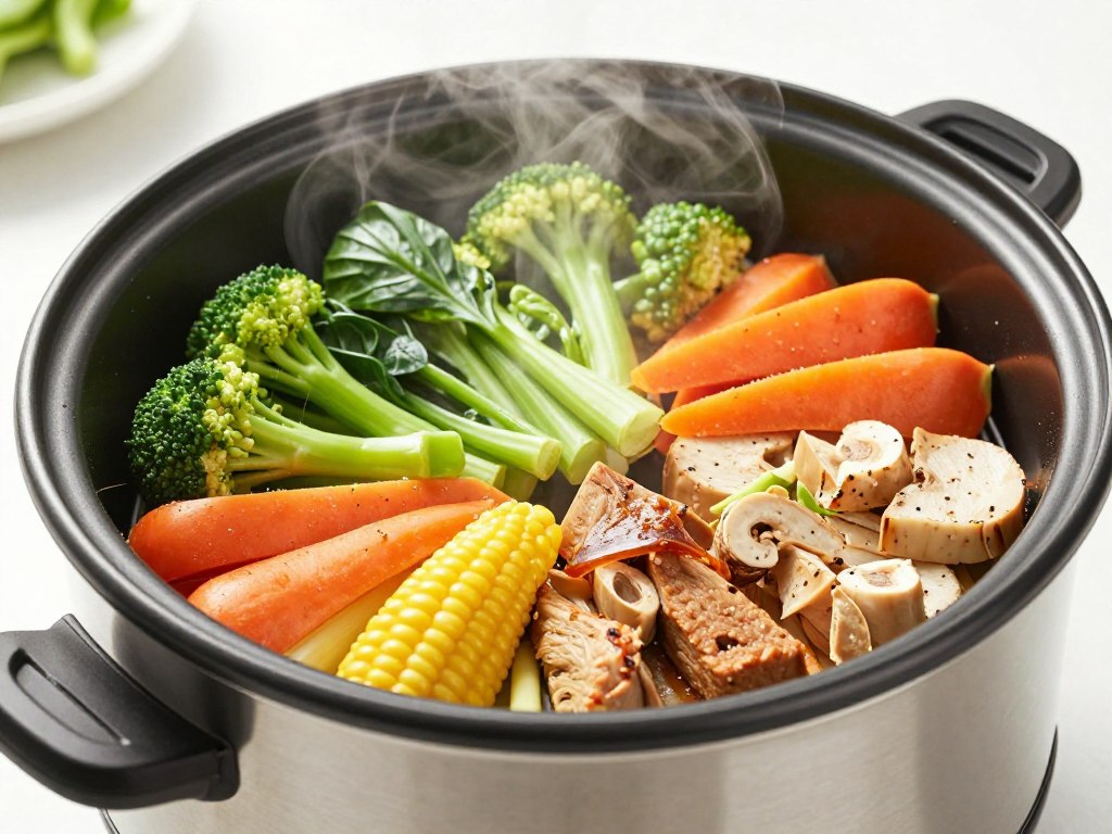 Multicooker cu gătire la abur pentru preparate sănătoase