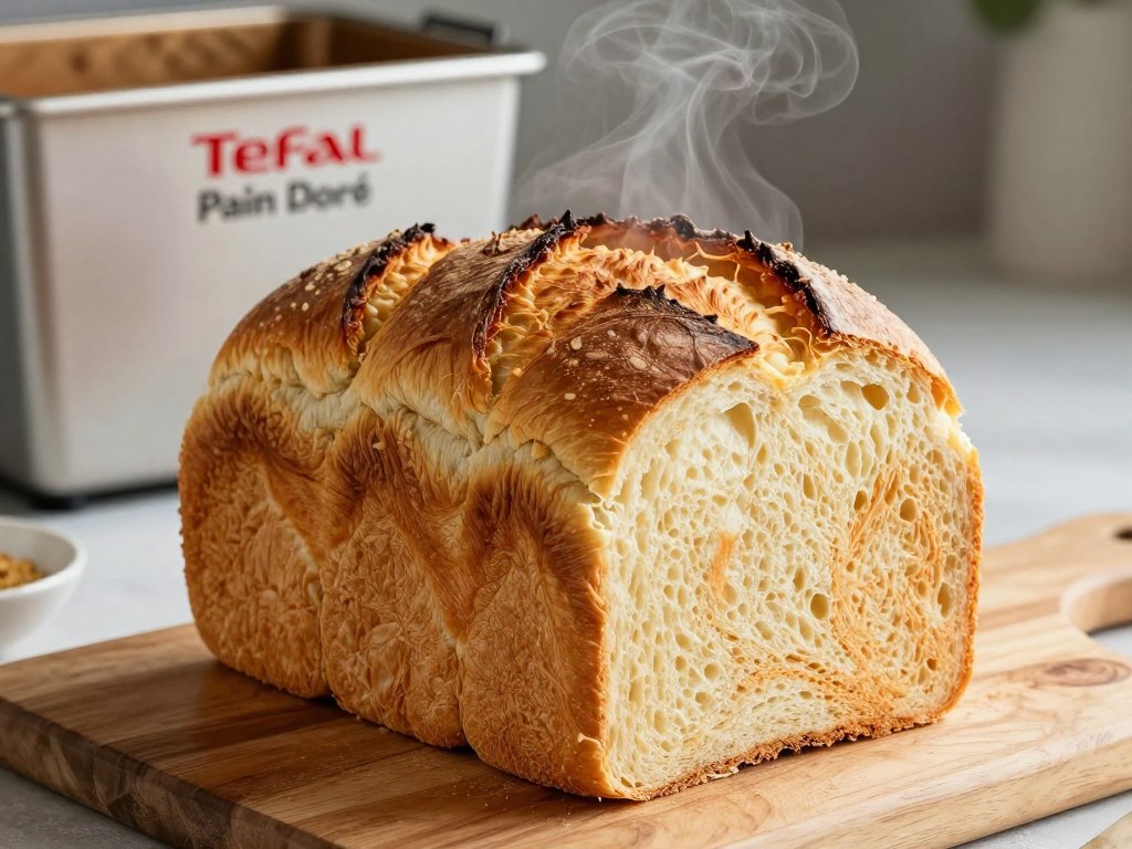Pâine proaspătă coaptă în Tefal Pain Doré