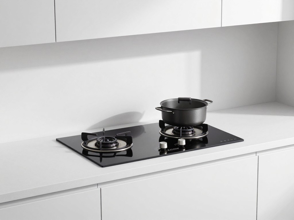 Plita compacta Samus instalata in blat de bucatarie mica