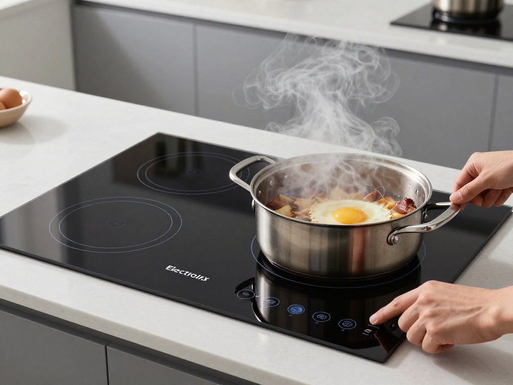 Plita electrica Electrolux cu functia Punte activata pentru vase mari