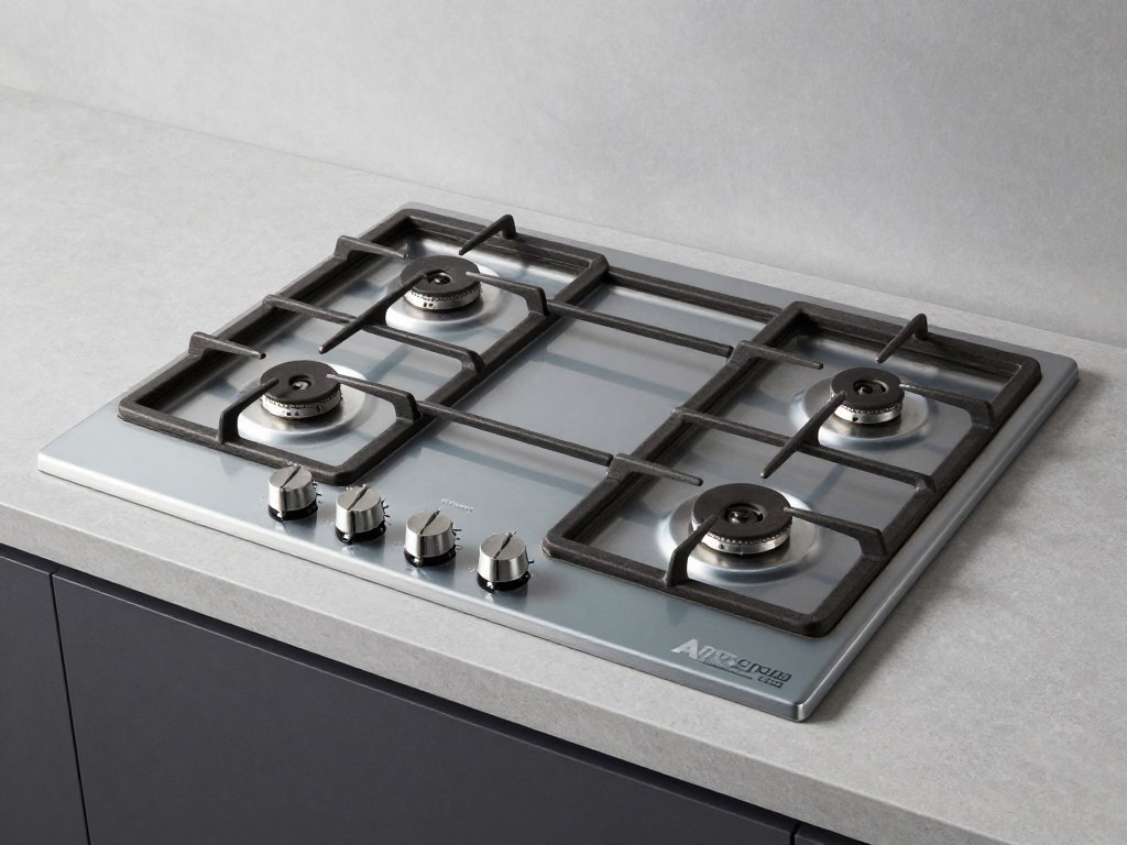 Plita pe gaz Arctic ARSGW64120SMG cu suport din sticla si gratar fonta