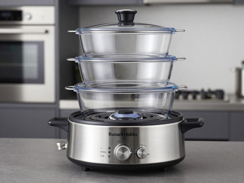 Russell Hobbs Cook@Home aparat gatit aburi 3 zone baza inox