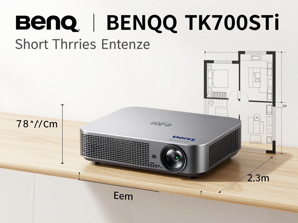 Schema distanta proiectie BenQ TK700STi apartament mic