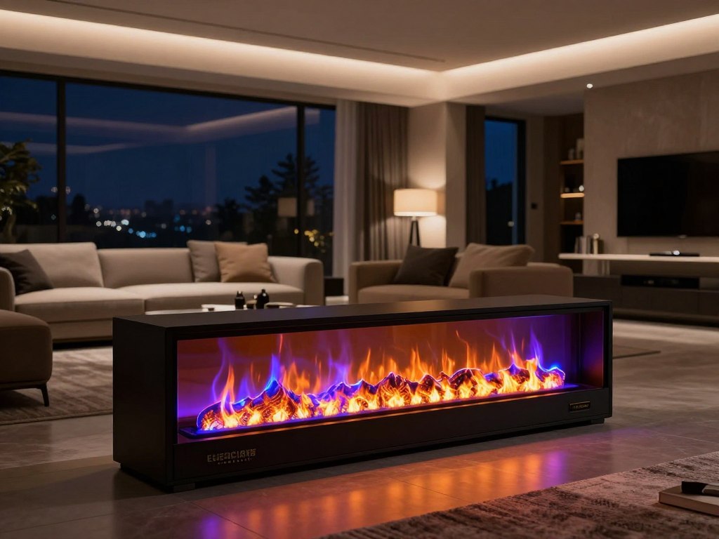 Semineu electric ElectricSun VERSALYS cu multiple culori flacari