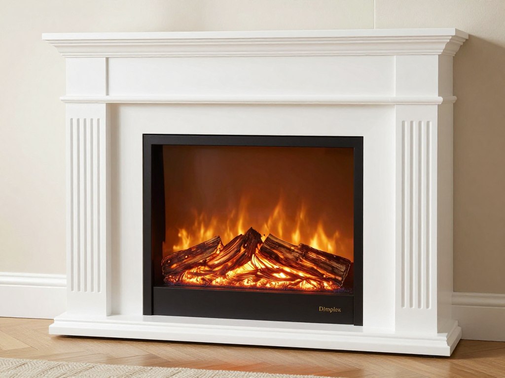 Semineu electric Lisabona Premium Alb cu focar Dimplex Revillusion