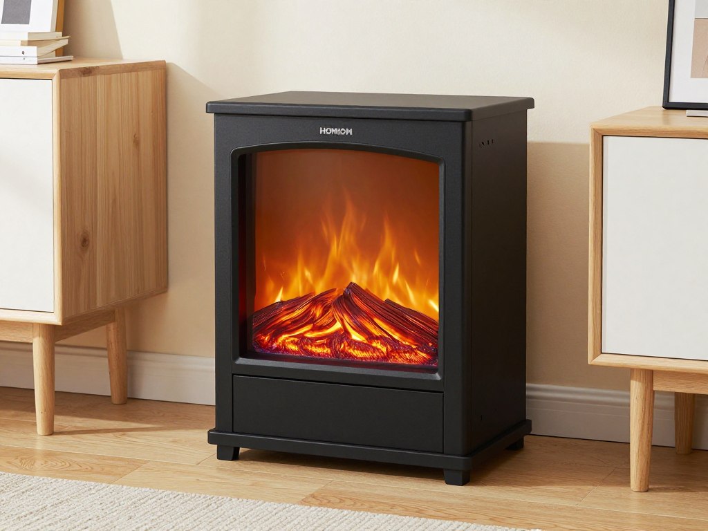 Semineu electric compact HOMCOM pentru apartamente mici