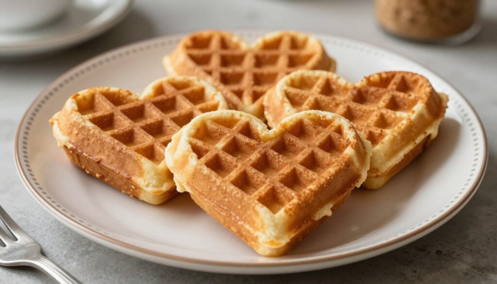 Vafe în formă de inimă preparate cu Heinner Copper Crown