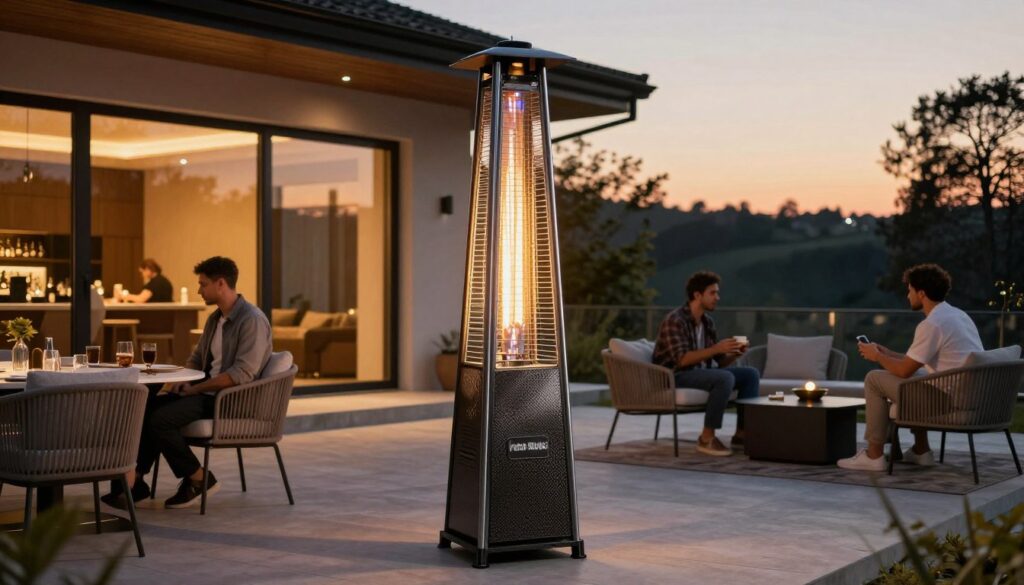 Veito Blade S montat pe terasă modernă, alegerea editorului pentru Top 7 Încălzitoare Terasă 2026 România