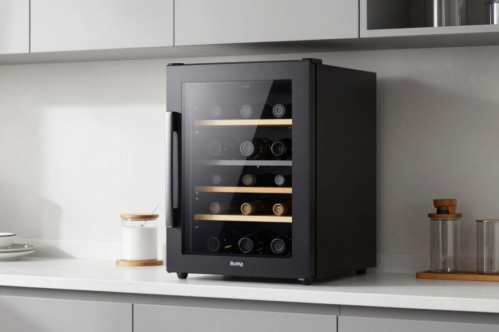 Vortex racitor vin compact în garsonieră modernă