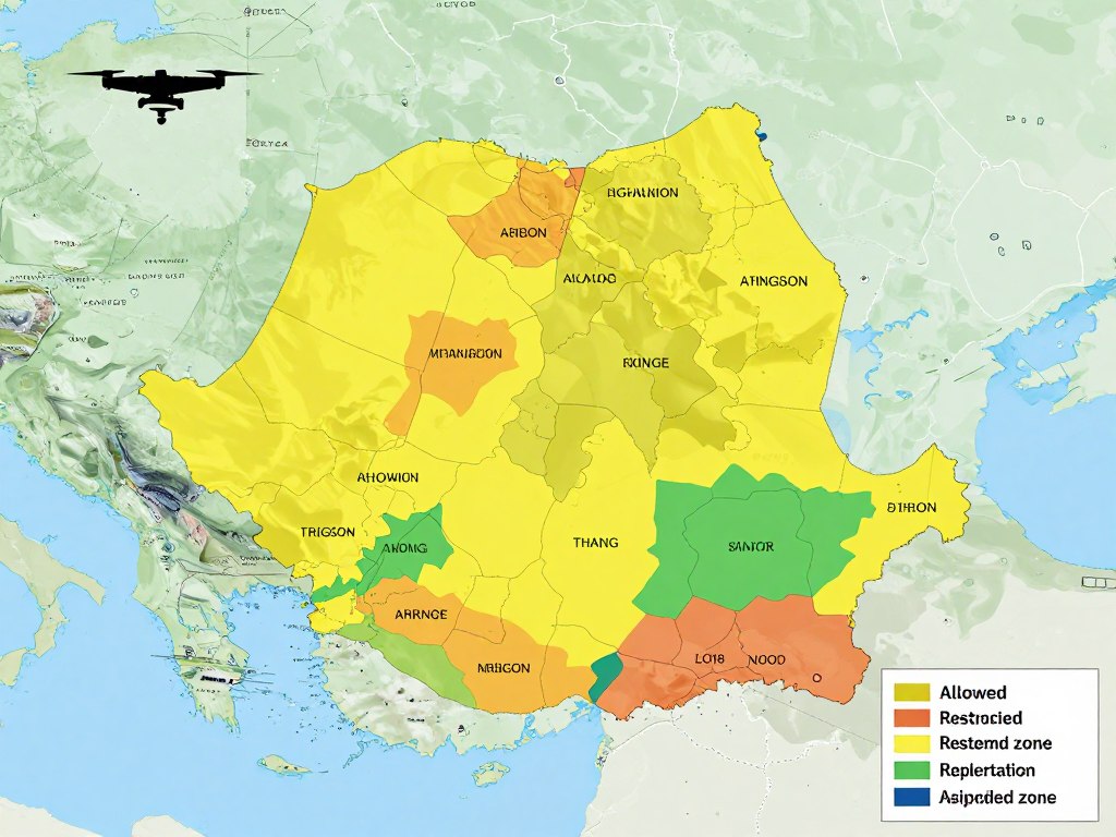 Zone permise zbor drone România - hartă reguli