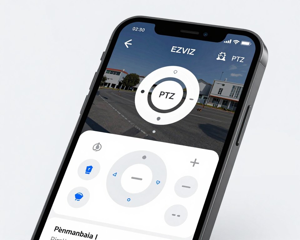 aplicatie EZVIZ mobile cu control PTZ si pozitii presetate pentru camera C8C aplicatie EZVIZ mobile cu control PTZ si pozitii presetate pentru camera C8C