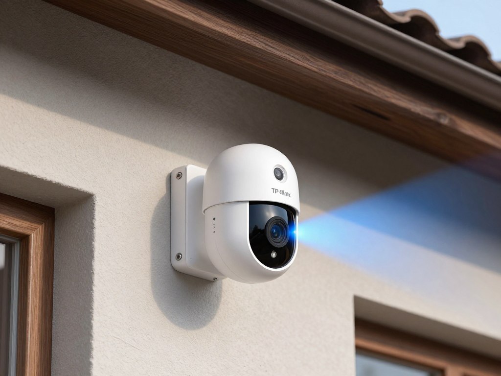 camera TP-Link Tapo C320WS montata pe exterior cu functie ColorVu pentru imagini clare pe timp de noapte camera TP-Link Tapo C320WS montata pe exterior cu functie ColorVu pentru imagini clare pe timp de noapte