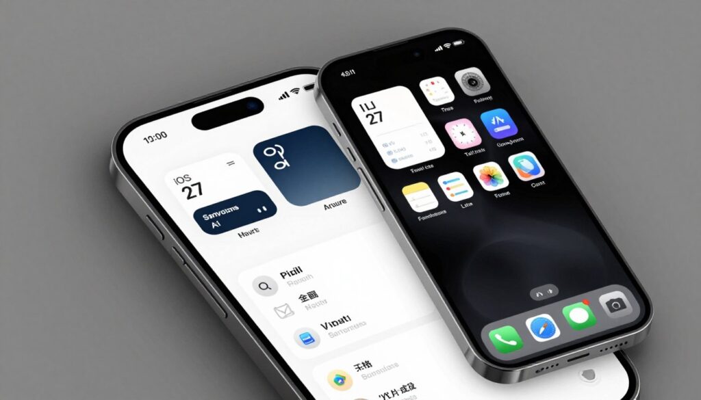 ios 27 interface pe iphone display