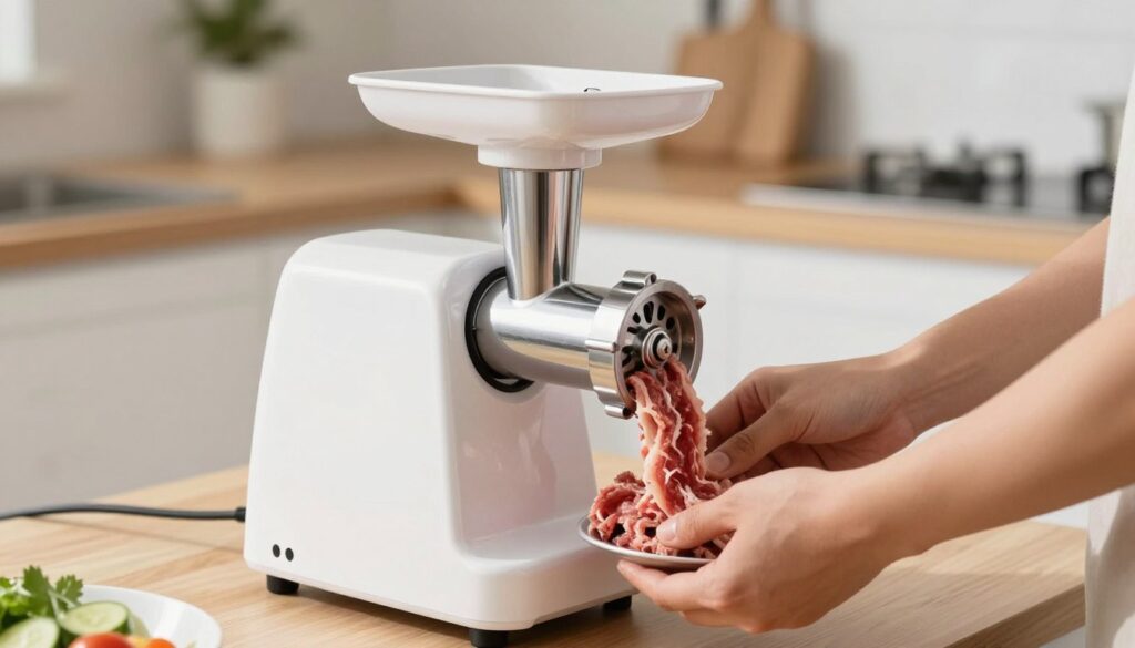 utilizare mașină de tocat electrică în bucătărie