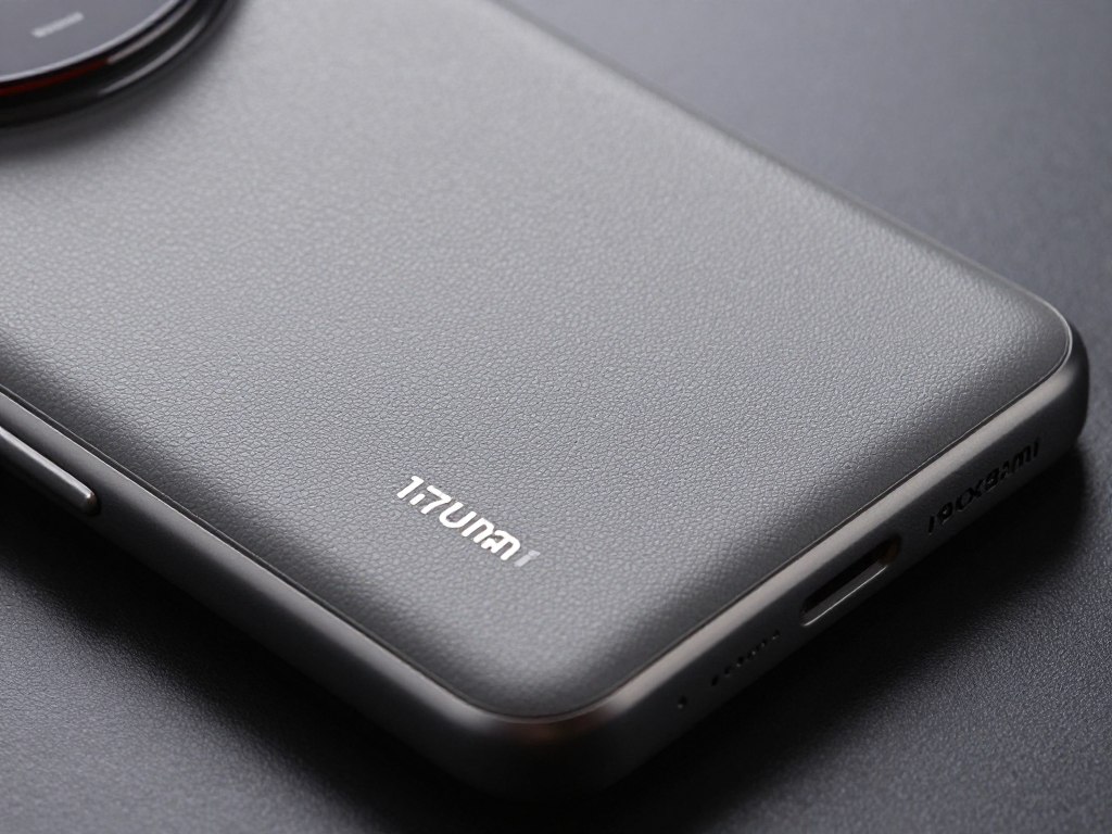 xiaomi premium leather back design close-up