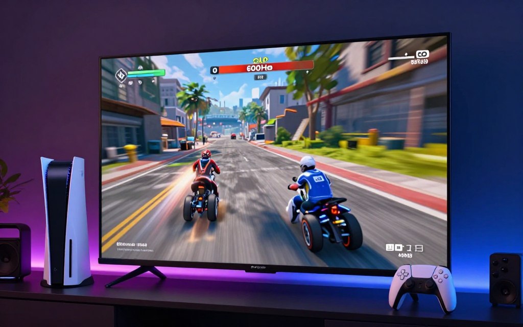 Setup gaming cu televizor 120Hz și consolă PlayStation 5 în 2026 Setup gaming cu televizor 120Hz și consolă PlayStation 5 în 2026