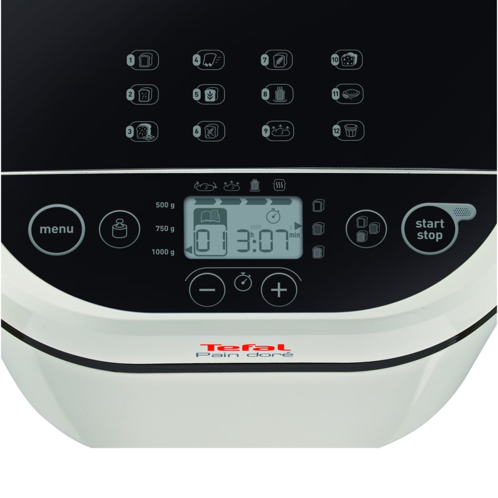 Detaliu panou control Tefal Pain Doré cu afișaj LCD