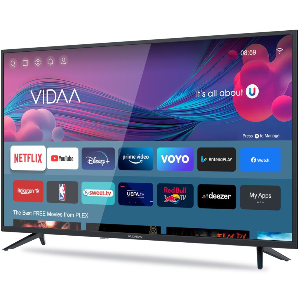 Allview 43ATS5500-F televizor Full HD brand românesc în living