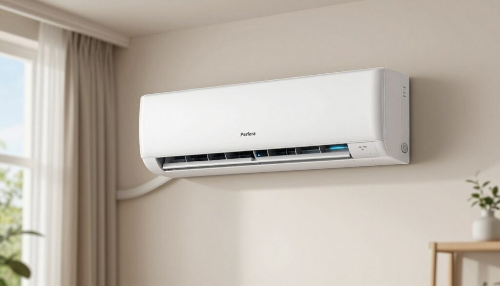 Aer condiționat Daikin Perfera instalat în living modern