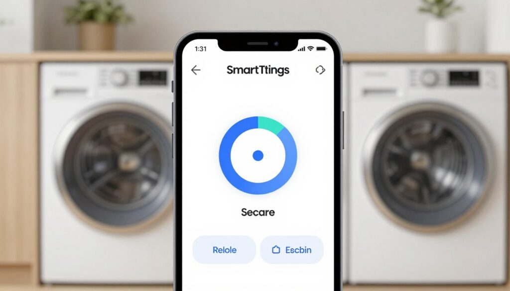 Aplicație SmartThings Samsung pentru controlul mașinii de spălat prin WiFi Aplicație SmartThings Samsung pentru controlul mașinii de spălat prin WiFi