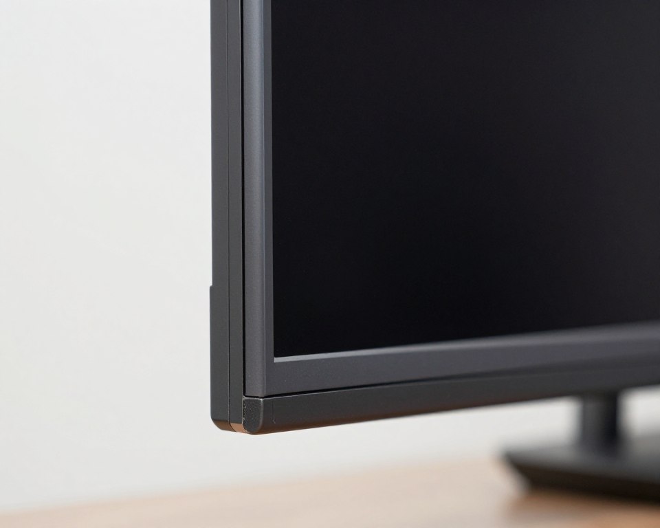 Close-up comparison of TV bezels showing minimal border design