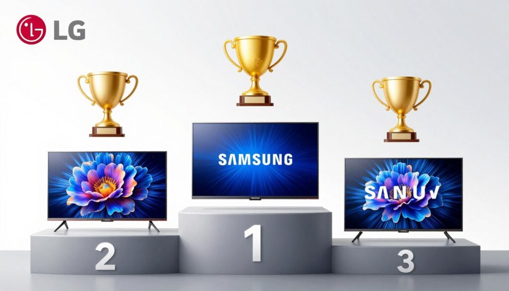 Final verdict comparison between LG and Samsung TVs showing winner scenarios