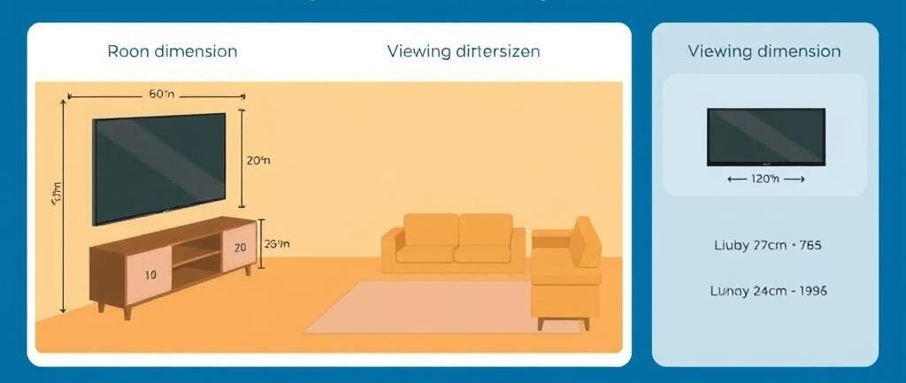 Ghid vizual alegere diagonală televizor pentru cameră Ghid vizual alegere diagonală televizor pentru cameră
