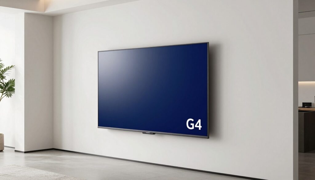LG OLED G4 mounted flush on wall showing ultra-thin gallery design